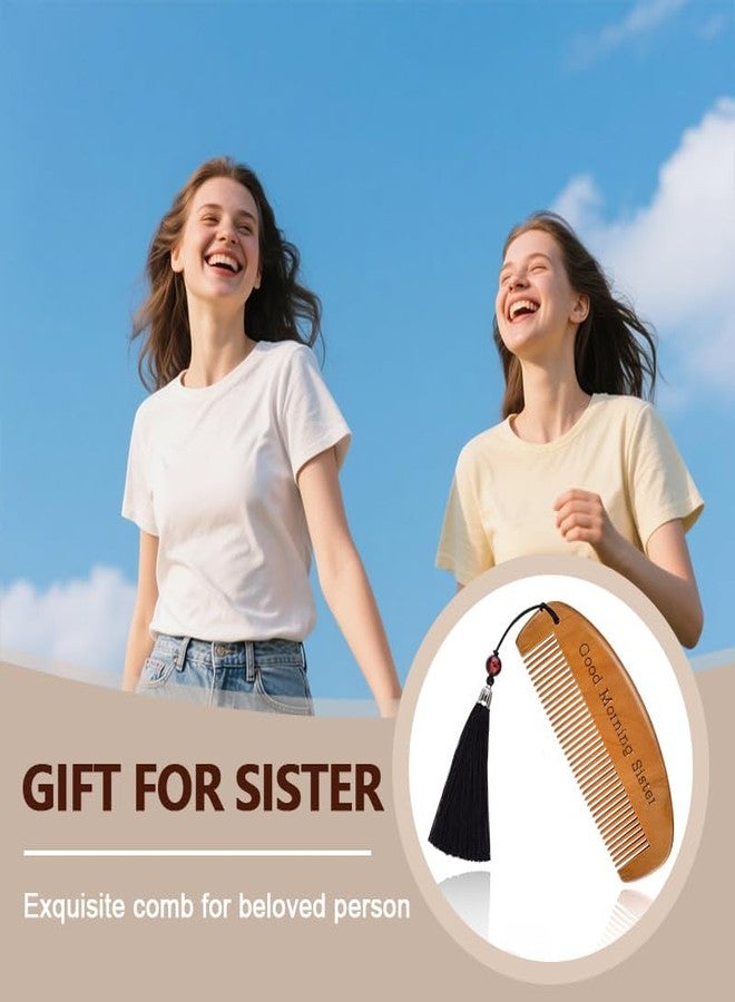Kefley Sisters Birthday Gifts from Sister Engraved Good Morning Sister Hair Comb Gifts for Women Soul Unbiological Sister Gifts for Big Little Sister Big Sis Lil Sis Combs - Image 2